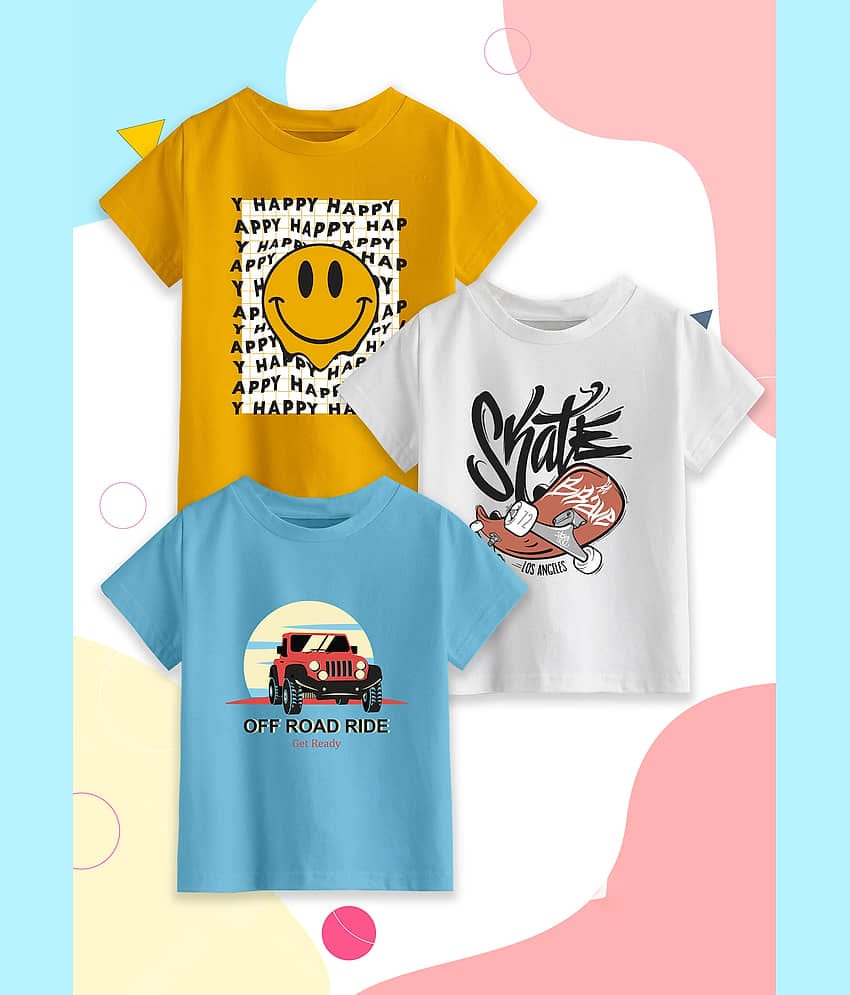 RUNSTARS Pack of 1 Boys Cotton T-Shirt ( Multicolor 6 )