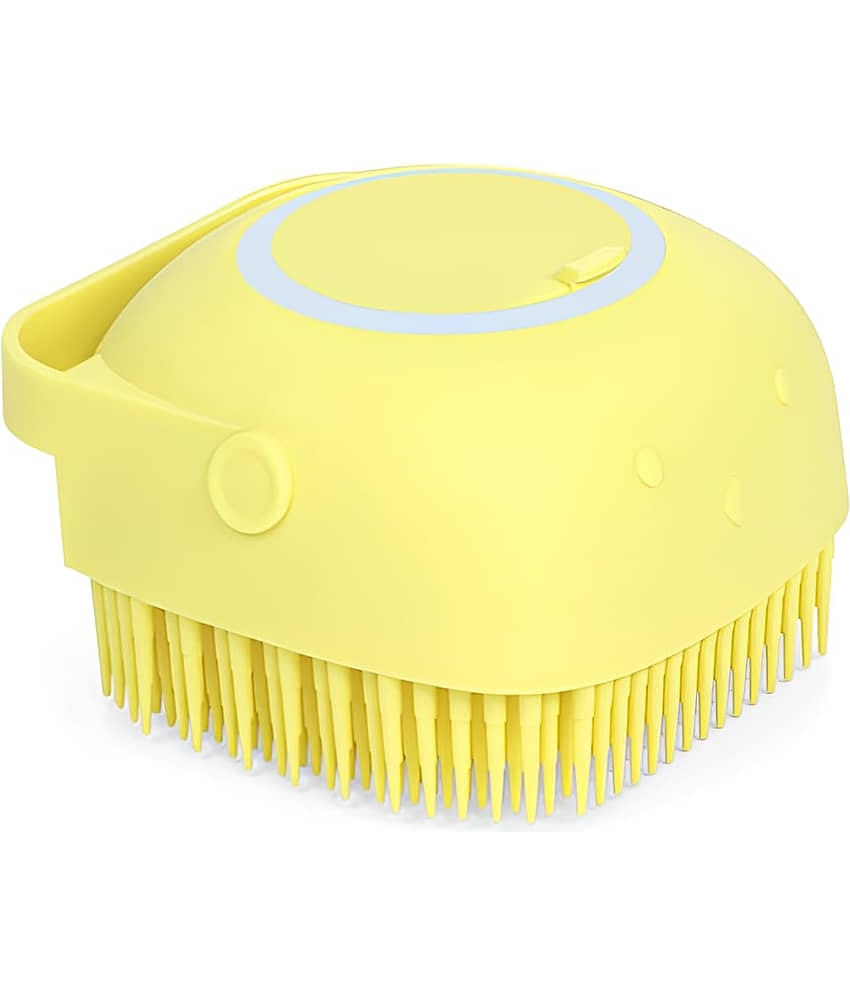 Silicone Bath Brush with Soap Dispenser | Soft Body Cleaning Scrubber for Shower & Bathroom Use | Handheld Skin Cleaning Massage Brush for Men Women