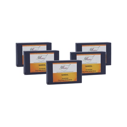 Artnweavess Sandal Cow Ghee Herbal Soap, 100 gm - Pack of 5