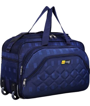 AXEN BAGS 50 Ltrs NAVY Polyester Duffle Trolley