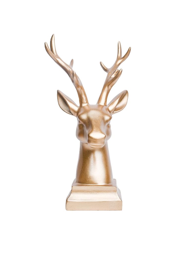 Decorative Deer Statue - 15CM | Deer Sculpture Decor Object White 15CM
