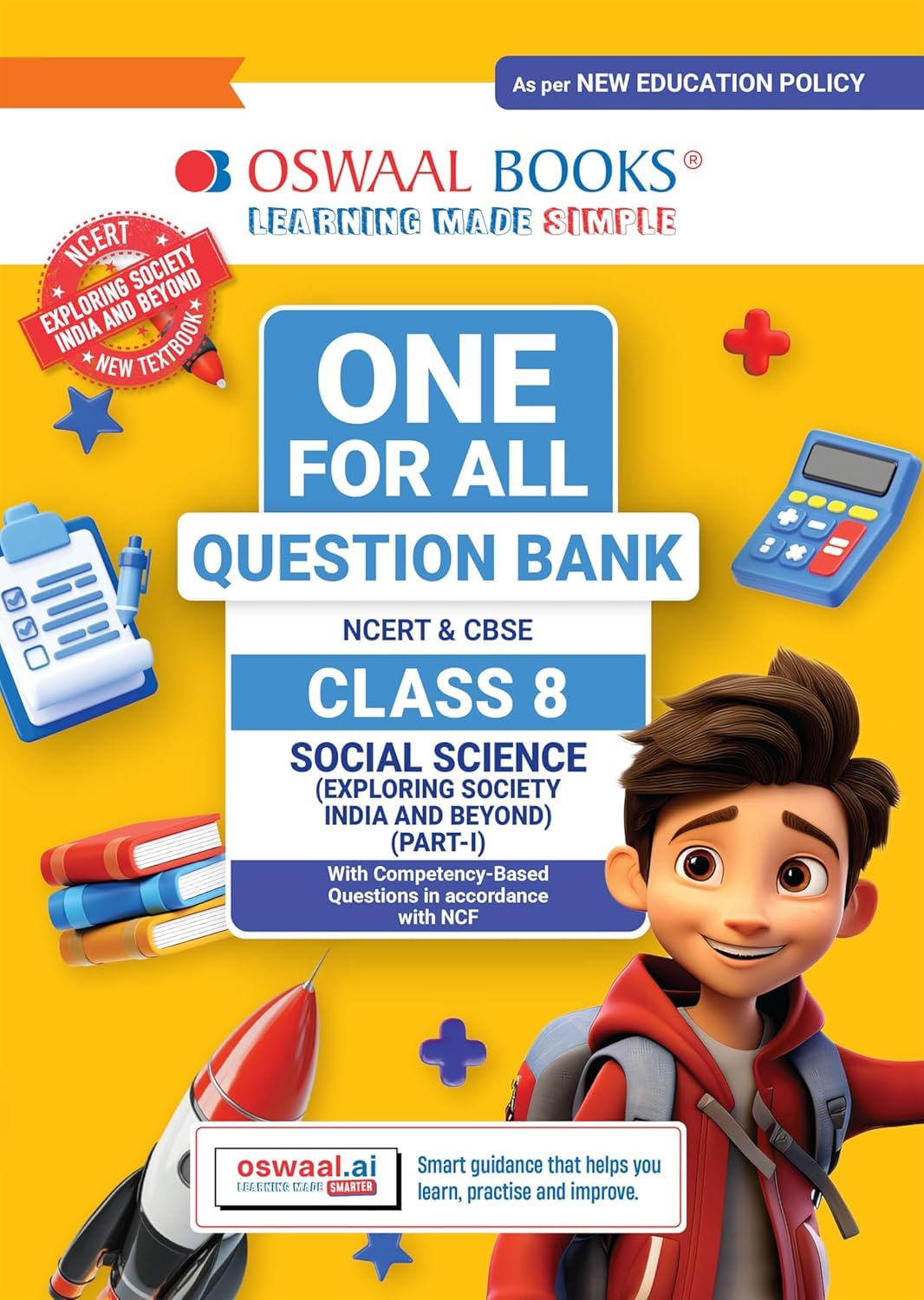 Oswaal Books One for All Question Bank NCERT & CBSE Class 8 Social Science Exploring Society India and Beyond