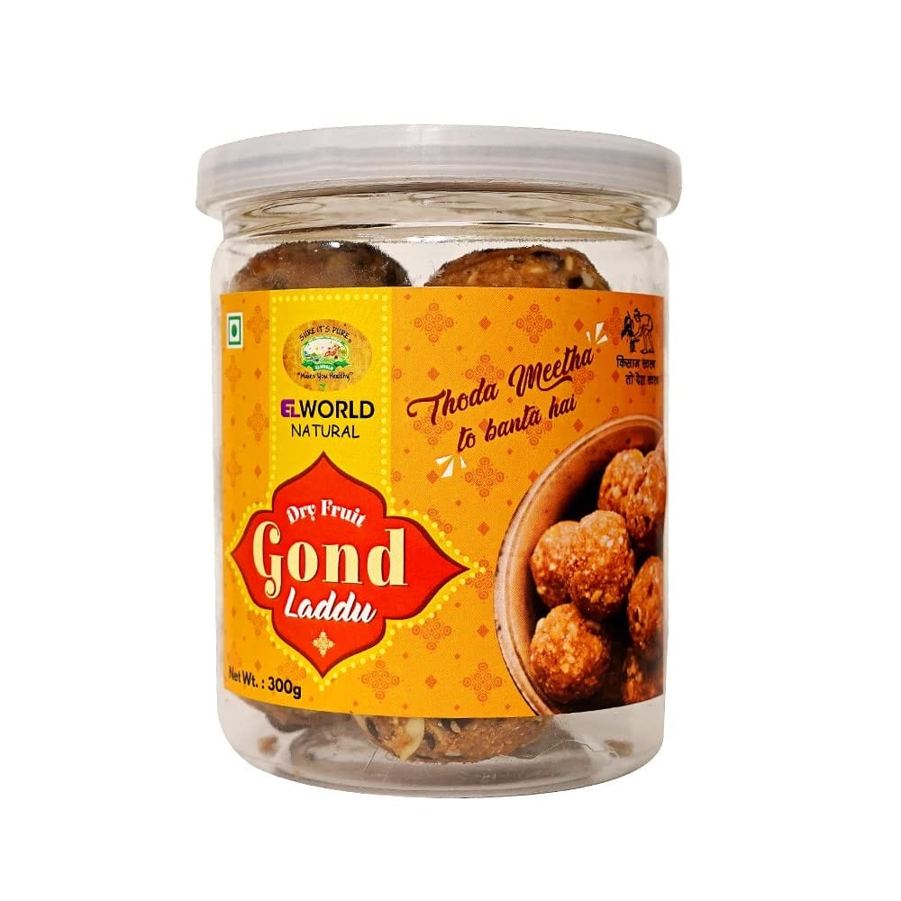 Elworld Agro & Organic Food Products Gond Pinni Laddoo 300g