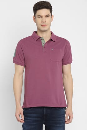 Polo Half Sleeves T-Shirt for Men - Purple Gumdrop-4XL / Purple Gumdrop