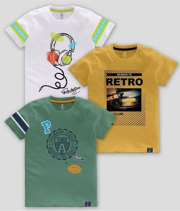CODEZ Pack of 4 Boys Cotton Blend T-Shirt ( Multicolor )