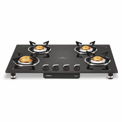 Vidiem Air Silver 4B Glass Cooktop Black