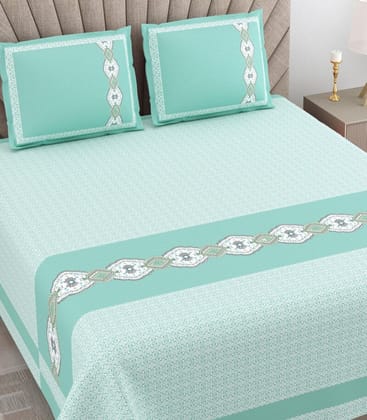 100% Pure Cotton Oasis Double Bedsheet With 2 Pillow Covers