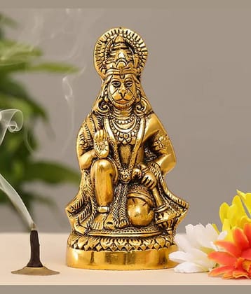 Shri Astha Vinayak Brass Lord Hanuman Idol ( 8 cm )