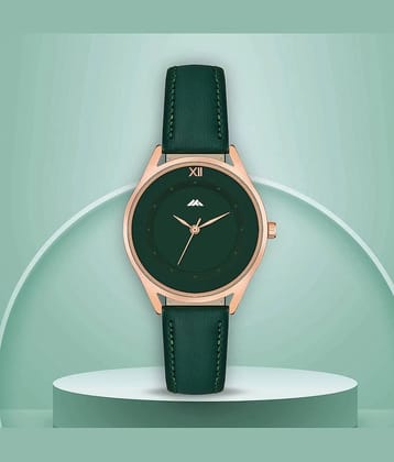 Trex Green PU Analog Womens Watch