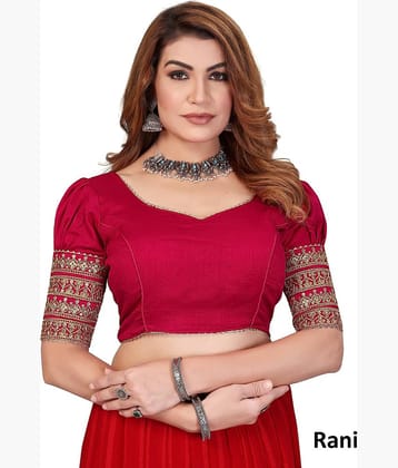 Metrolife Silk Readymade with Pad V-Neck Women's Blouse ( Rani )