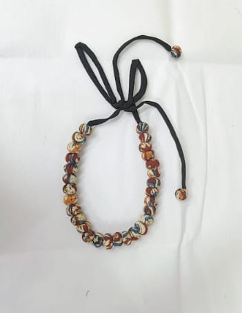 Multicolor Handcrafted Cloth Jewelry Neckpiece  Vibrant and Stylish