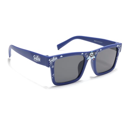 Voyage Sea Safari Square Sunglasses for Kids (Shark)-6 yrs To 12 yrs (Grey Lens | Blue Frame - MG6590)