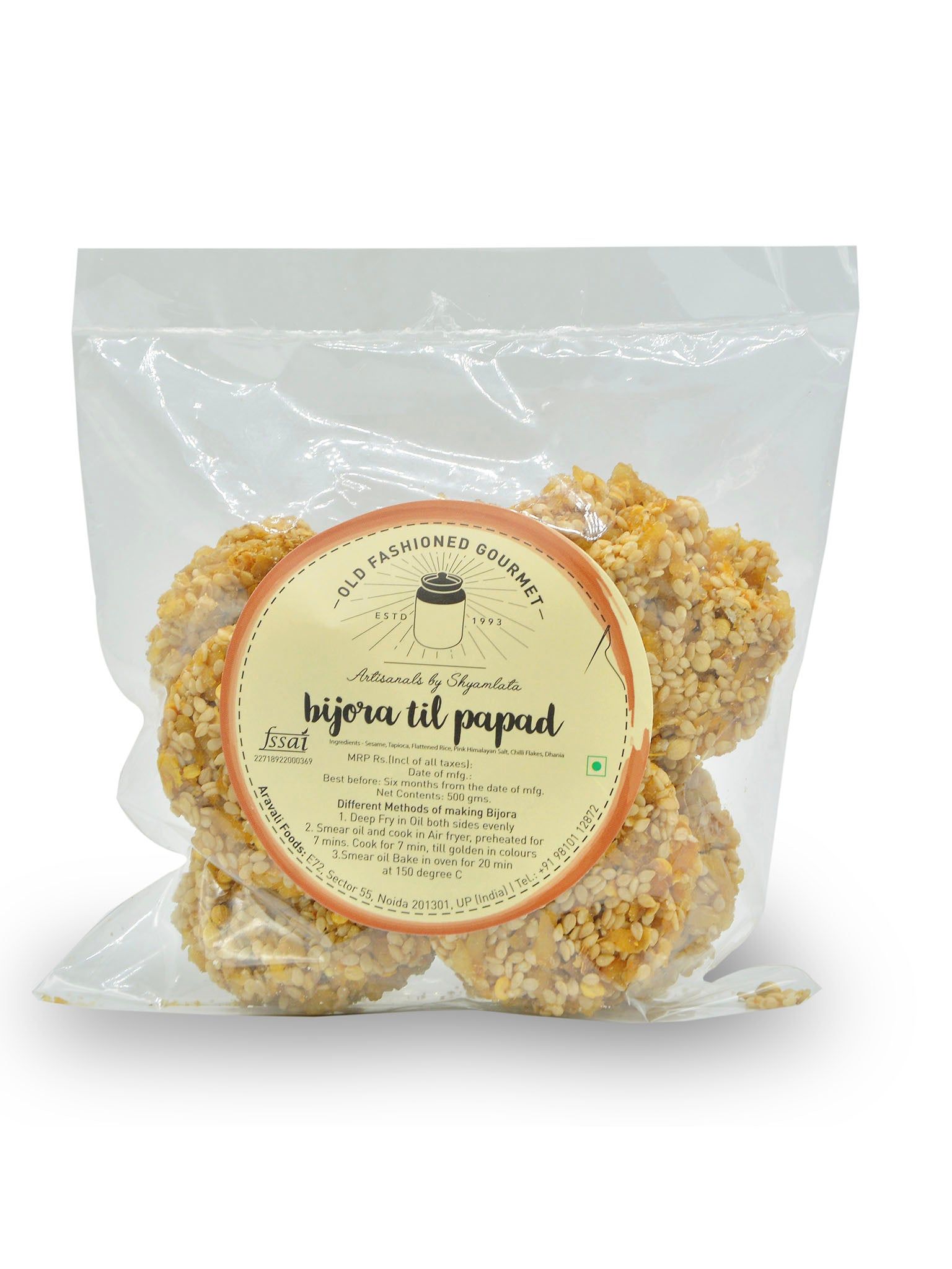 Bijora ,Til Papad-Without urad daal ( regular)