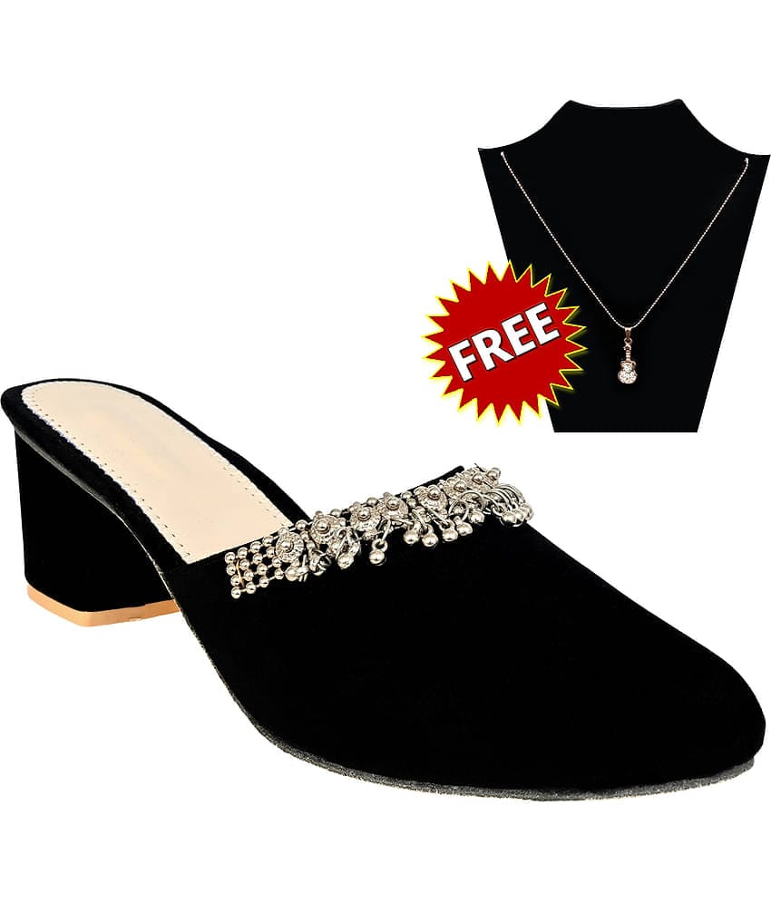 Altek Black Women's Ethnic Ballerinas