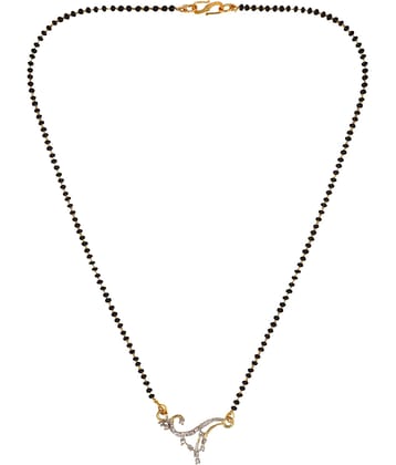 AanyaCentric Golden Mangalsutra ( Pack of 1 )