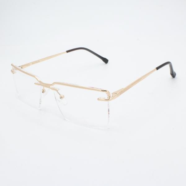 Lensoz Elite X Luxe Rimless Rectangle - Narrow - Golden