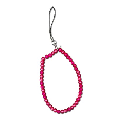 Dark Pink Pearl - Round Phone Charm