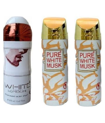 St Louis PURE WHITE MUSK 2, WHITE LONDON Body Spray - For Men & Women - 500ml