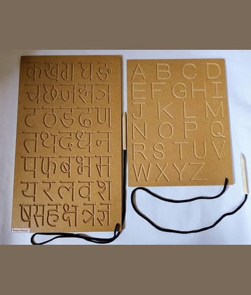 Peters Pence English & Hindi Consonant Learning Writing Educational Tracing Board For Kids , Handwriting Improvement Kit for Kids Pre Primary Education