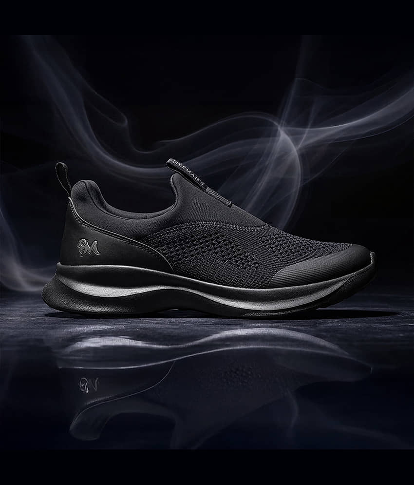 Neemans Mono Curve Men Slip On Shoes Black Men's Slip-on Shoes