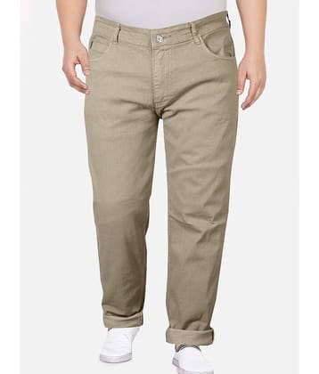 JB JUST BLACK Regular Fit Cuffed Hem Men's Jeans - Beige ( Pack of 1 )