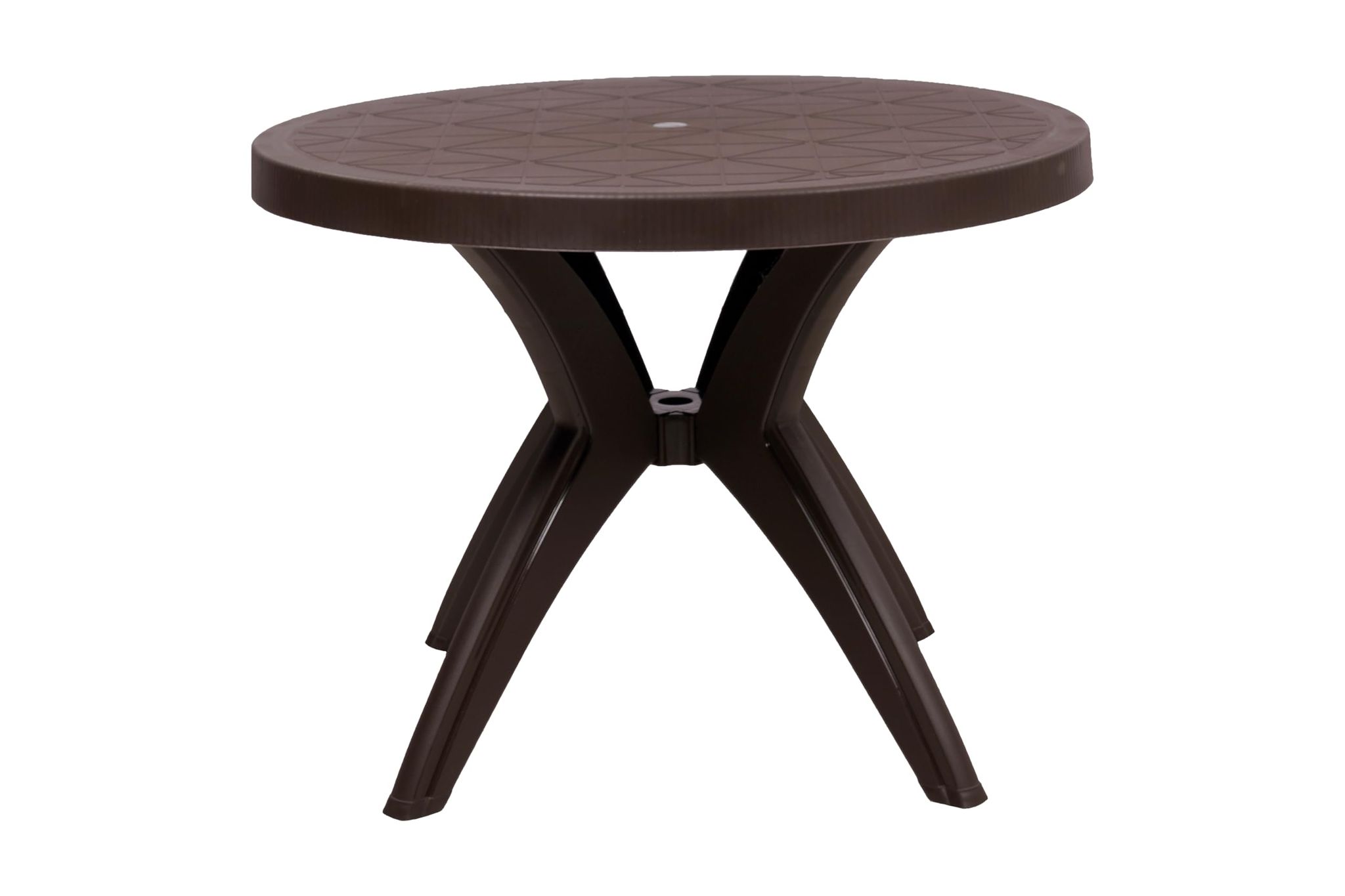 Supreme Furniture Marcus Round Plastic Table Suitable for Dining, Restaurant, Cafeteria, Resort, Office, School, Living Room, Indoor & Outdoor (Wenge)