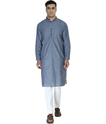 DESIGN TREND Grey Cotton Kurta Single