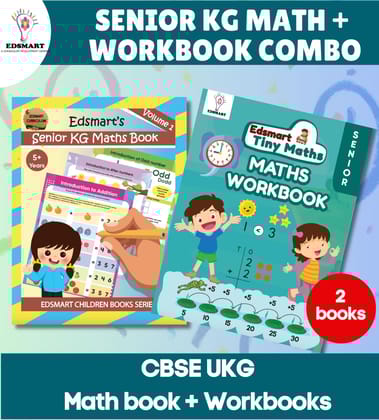 Edsmart Maths Activity Books for Kids 4+ years old | UKG Maths Books for Kids | COMBO of Senior KG Activity Book and Workbook | Maths worksheets for CBSE [Perfect Paperback] [Jan 01, 2024] Edsmart Edu Services Pvt Ltd
