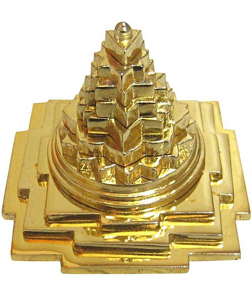 Taj Ring Enterprises 3x3 Gold Plated Meru Shree Yantra