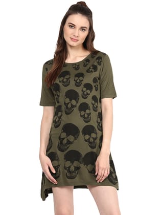 AO-BIG-SKULL-M / Olive
