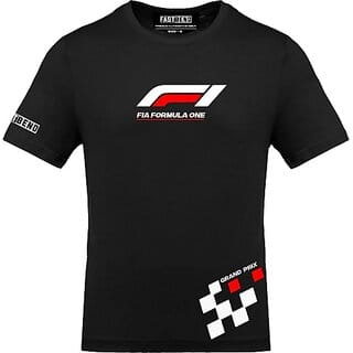 FastB Men Printed, Typography Round Neck Black T-Shirt