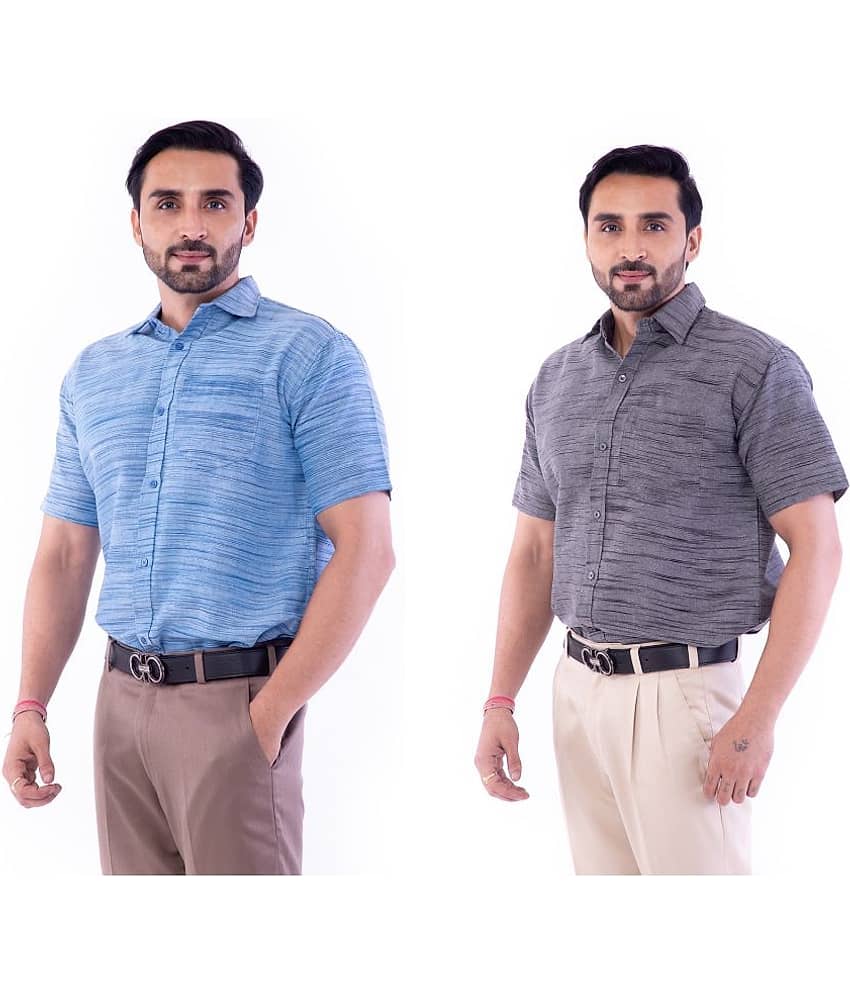 DESHBANDHU DBK - Multicolor Cotton Regular Fit Men's Formal Shirt (Pack of 2)
