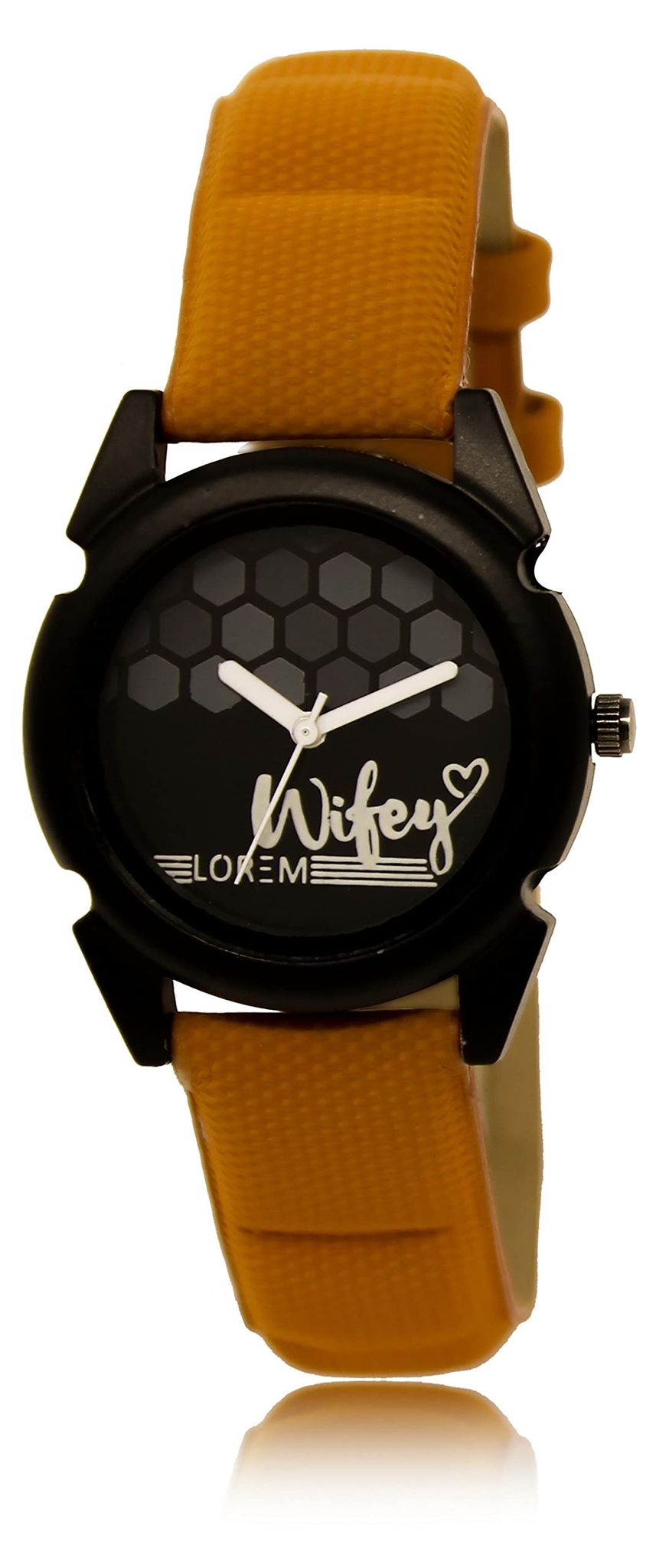 LOREM Black Wifey Analog Watch for Women LR235-UF