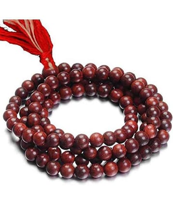 Queen Collection Red Chandan/Sandalwood Mala 108+1 For japa & wearing