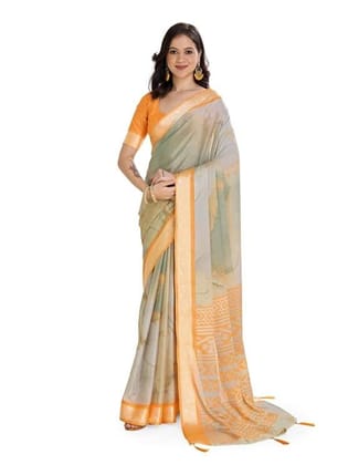Shoplence Pure Crepe Woven Saree