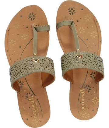 Aerowalk Mint Green Women's Leather Slipper