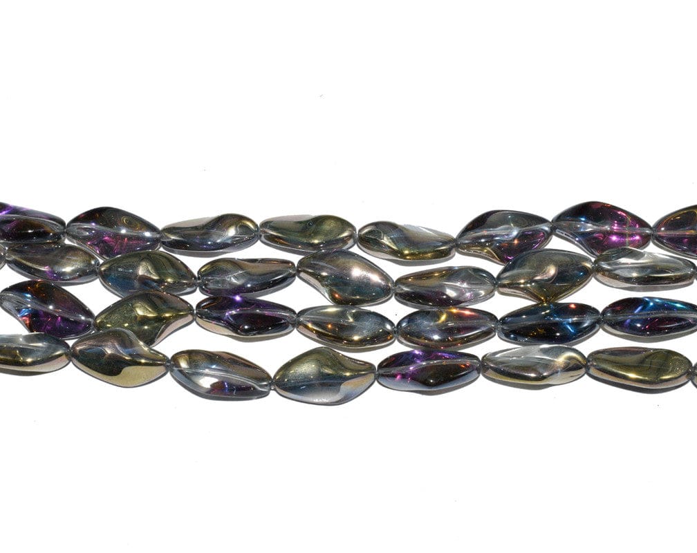 Lustre Designer Glass Beads For Jewellery Making. (23X10 MM) , LGB-030-1 String 13 Piece / 23X10 MM