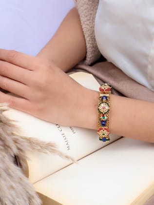 Neeelkanth Meenakari Bangles - Pair of 2-Multicolored / 2.4