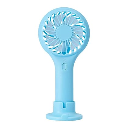 Denzcart Mini USB Rechargeable Fan: Convenient Cooling Solution for Home, Travel, and Workspaces (colour - blue) by Ruhi Import Store