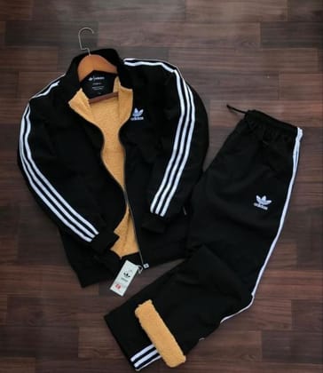 ADIDAS Premium Quality Artical Tracksuit Black (Size - M)