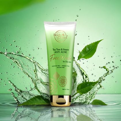 Body Cupid Tea Tree And Neem Anti Acne Foaming Face Wash With Built In Brush - 100ml