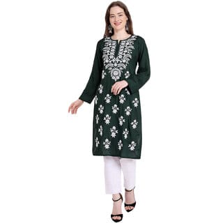 Lucknowi Rayon Cotton Kurta