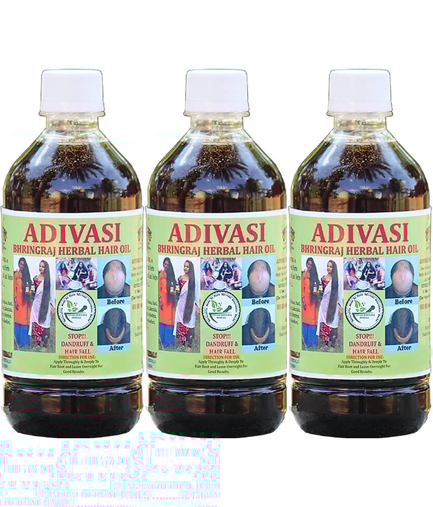 ADIVASI BHRINGRAJ HERBALS - Anti Hair Fall Bhringraj Oil 700 ml ( Pack of 3 )