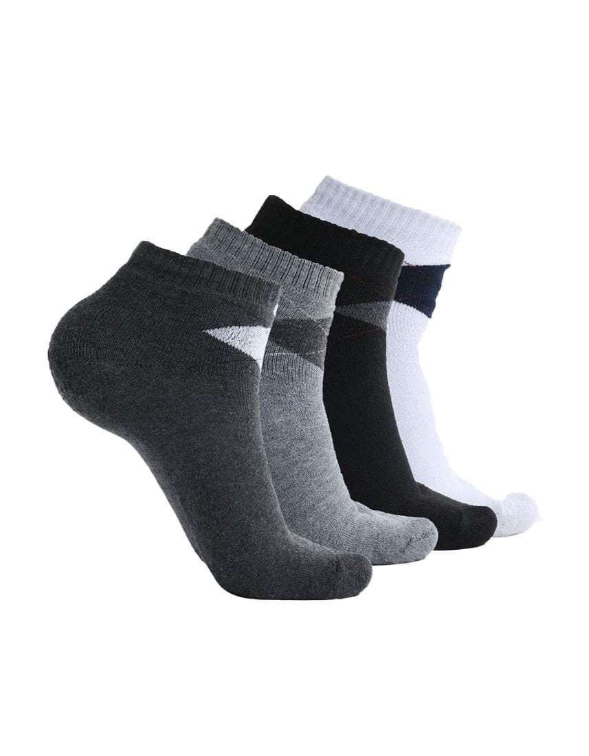 5 Pairs Mens Casual Cotton Blended Solid Mid-Calf length Socks (Assorted)