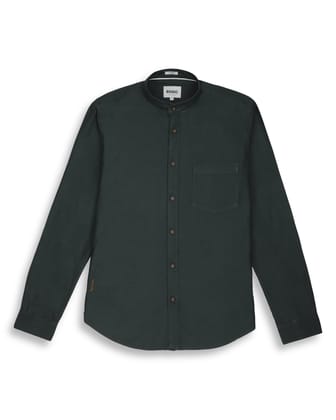 MAO COLLAR SHIRT IN SAPE GREEN-M