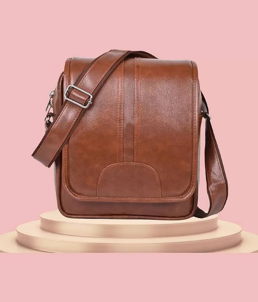 Nice Purse Tan Solid Messenger Bag