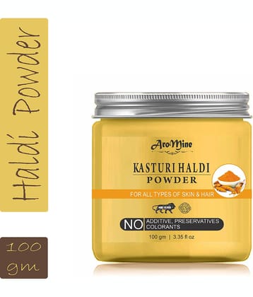 Aromine 100% Pure Kasturi Turmeric (Haldi) Powder Face Pack (Pack of 2)-100 gm Each