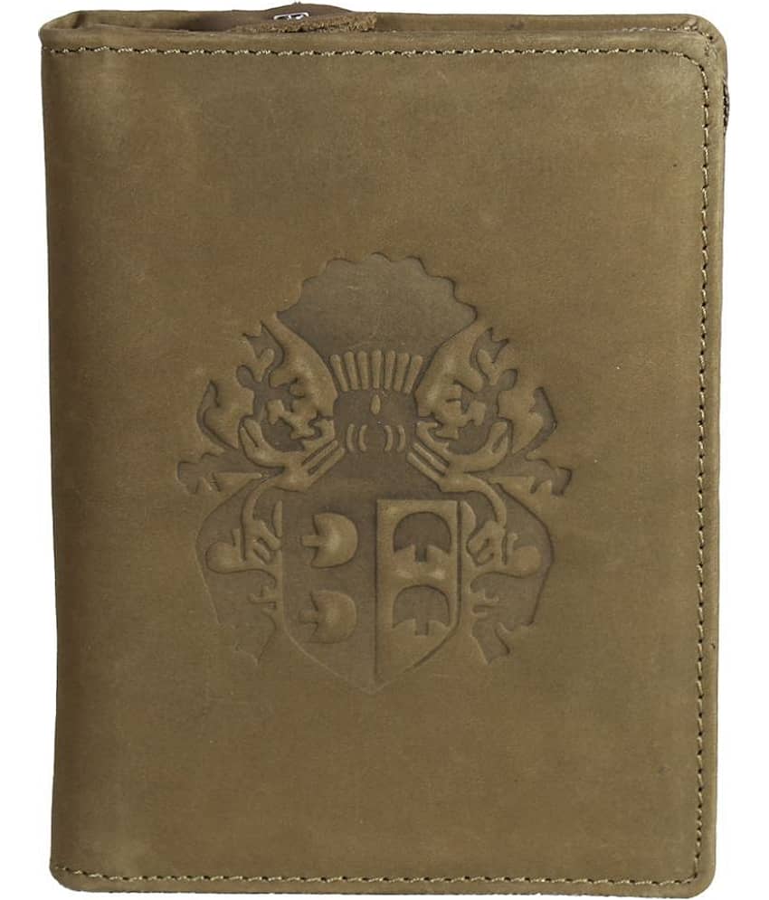 Style 98 Genuine Leather Beige Passport Holder