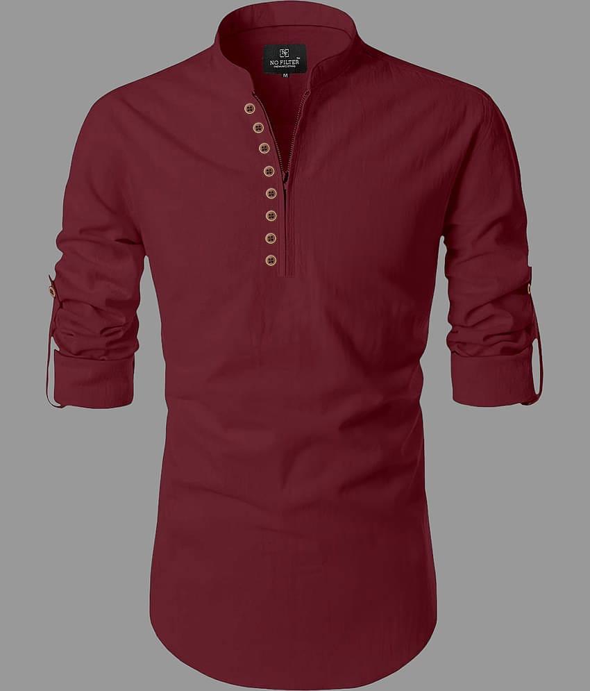 Nofilter Yellow Cotton Blend Men's Regular Kurta ( Pack of 1 )