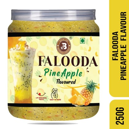 Brew Lab Pineapple Flavored Falooda | Instant Falooda Mix |Easy to Prepare|Ready to Eat 250 g